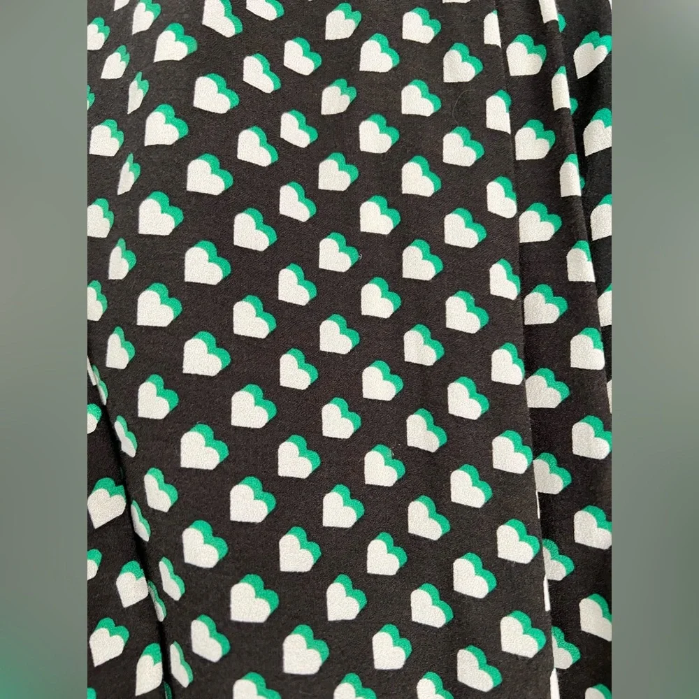 Orla Kiely Hipstich Aline Pleated Skirt with Pockets Heart Love Pattern - Picture 4 of 10